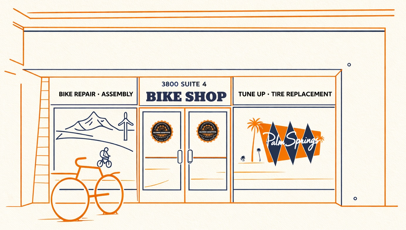 Alcorn Adaptive storefront at 3800 E. Vista Chino